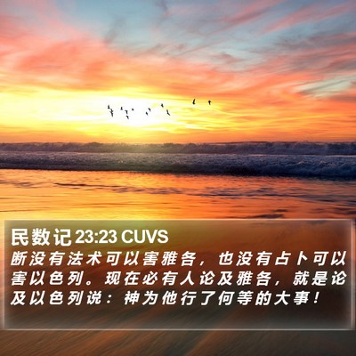 民 数 记 23:23 CUVS Bible Verse Image