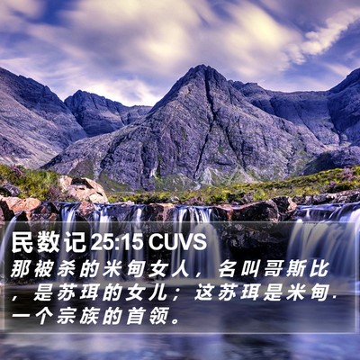 民 数 记 25:15 CUVS Bible Verse Image