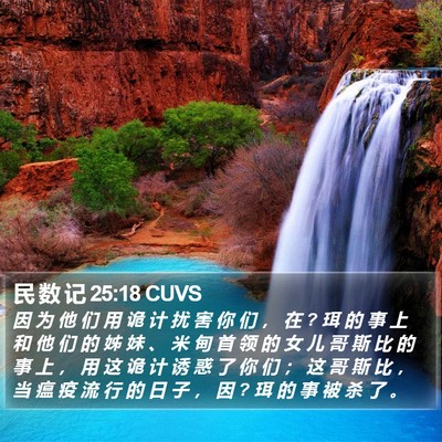 民 数 记 25:18 CUVS Bible Verse Image