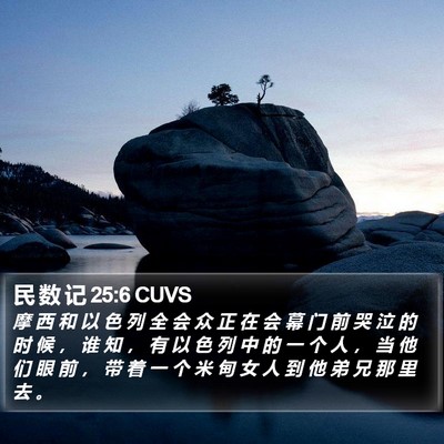 民 数 记 25:6 CUVS Bible Verse Image