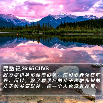 民 数 记 26:65 CUVS Bible Verse Image