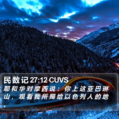 民 数 记 27:12 CUVS Bible Verse Image