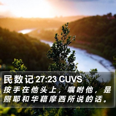 民 数 记 27:23 CUVS Bible Verse Image