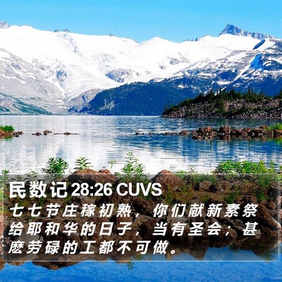 民 数 记 28:26 CUVS Bible Verse Image