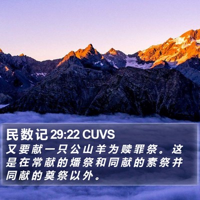 民 数 记 29:22 CUVS Bible Verse Image