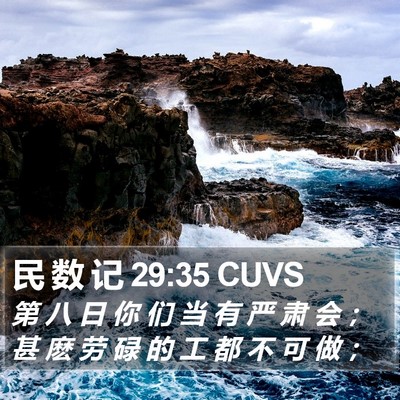 民 数 记 29:35 CUVS Bible Verse Image