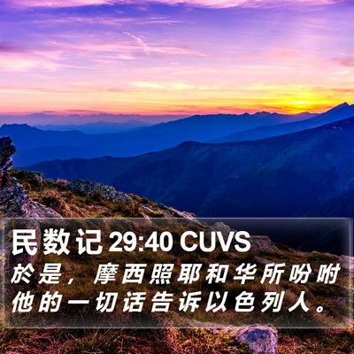 民 数 记 29:40 CUVS Bible Verse Image