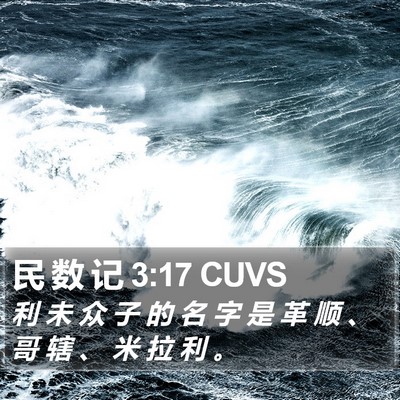 民 数 记 3:17 CUVS Bible Verse Image
