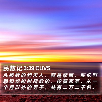 民 数 记 3:39 CUVS Bible Verse Image