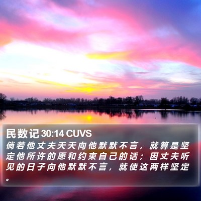 民 数 记 30:14 CUVS Bible Verse Image