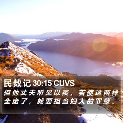 民 数 记 30:15 CUVS Bible Verse Image