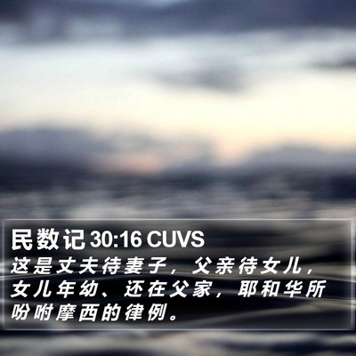 民 数 记 30:16 CUVS Bible Verse Image