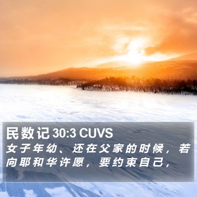民 数 记 30:3 CUVS Bible Verse Image
