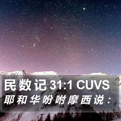 民 数 记 31:1 CUVS Bible Verse Image