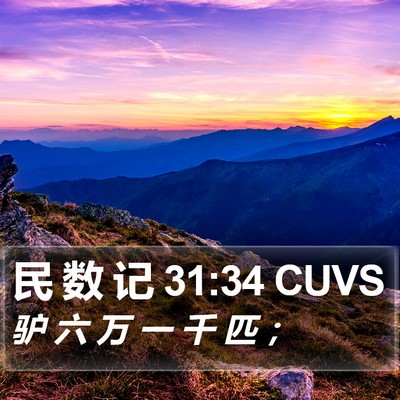 民 数 记 31:34 CUVS Bible Verse Image