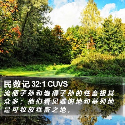 民 数 记 32:1 CUVS Bible Verse Image