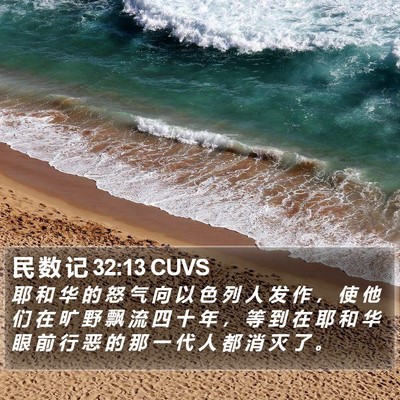 民 数 记 32:13 CUVS Bible Verse Image