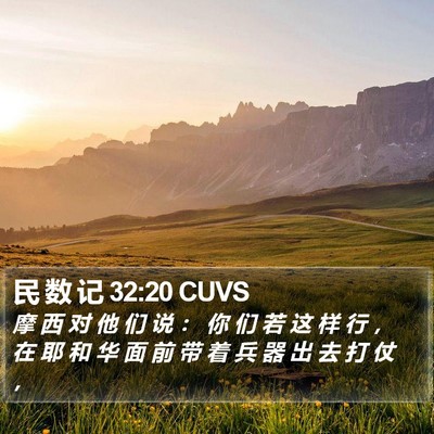 民 数 记 32:20 CUVS Bible Verse Image