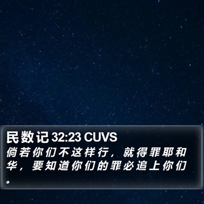 民 数 记 32:23 CUVS Bible Verse Image