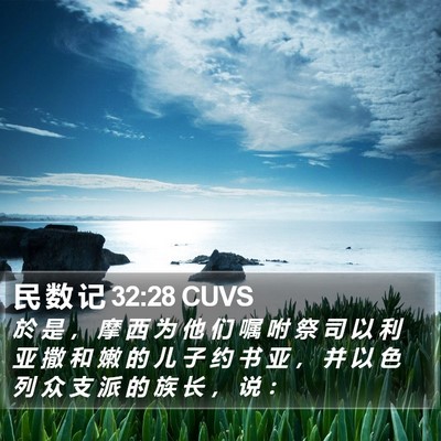民 数 记 32:28 CUVS Bible Verse Image