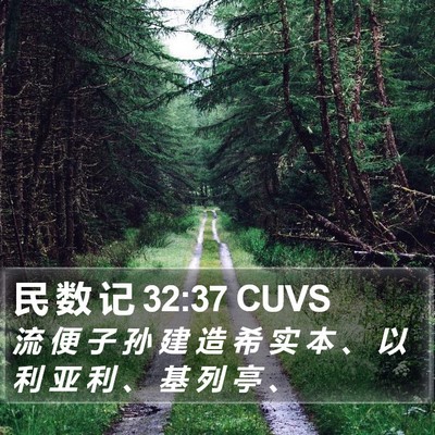 民 数 记 32:37 CUVS Bible Verse Image
