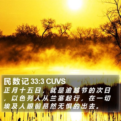 民 数 记 33:3 CUVS Bible Verse Image