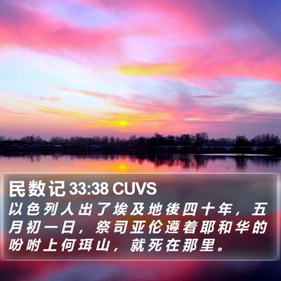 民 数 记 33:38 CUVS Bible Verse Image