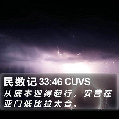 民 数 记 33:46 CUVS Bible Verse Image