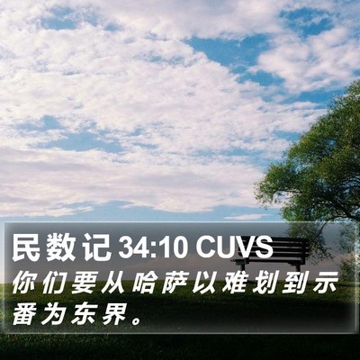 民 数 记 34:10 CUVS Bible Verse Image
