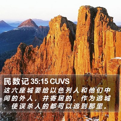 民 数 记 35:15 CUVS Bible Verse Image