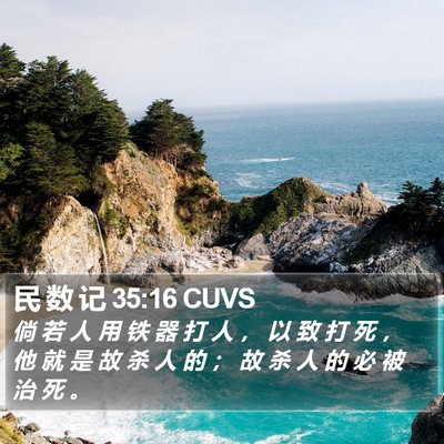 民 数 记 35:16 CUVS Bible Verse Image