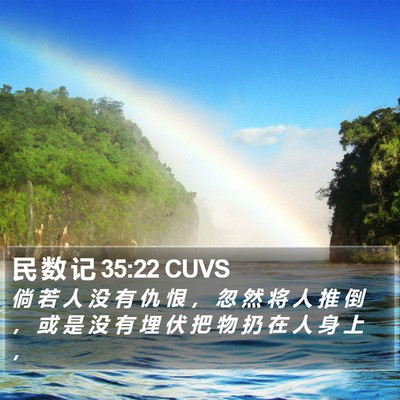 民 数 记 35:22 CUVS Bible Verse Image