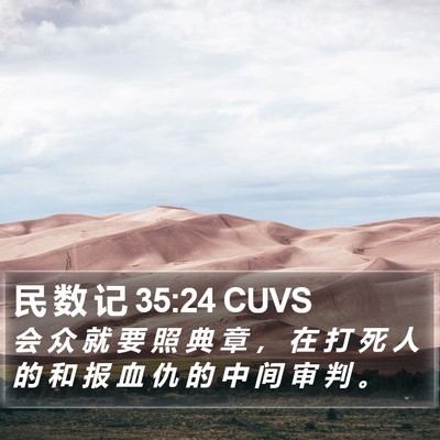民 数 记 35:24 CUVS Bible Verse Image