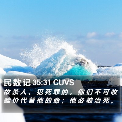 民 数 记 35:31 CUVS Bible Verse Image