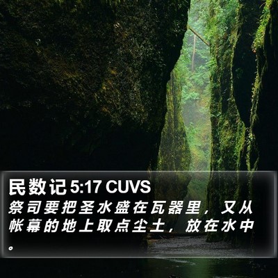 民 数 记 5:17 CUVS Bible Verse Image