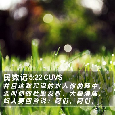 民 数 记 5:22 CUVS Bible Verse Image