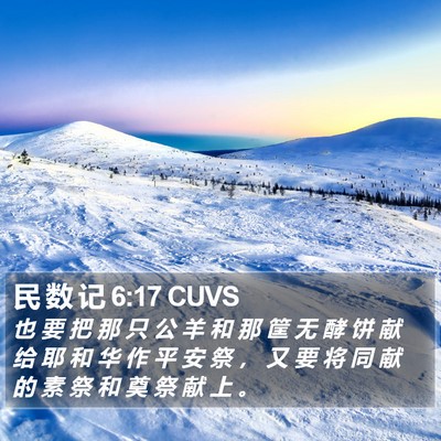 民 数 记 6:17 CUVS Bible Verse Image