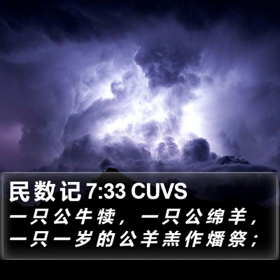 民 数 记 7:33 CUVS Bible Verse Image