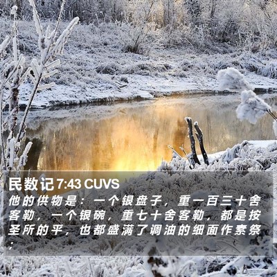 民 数 记 7:43 CUVS Bible Verse Image