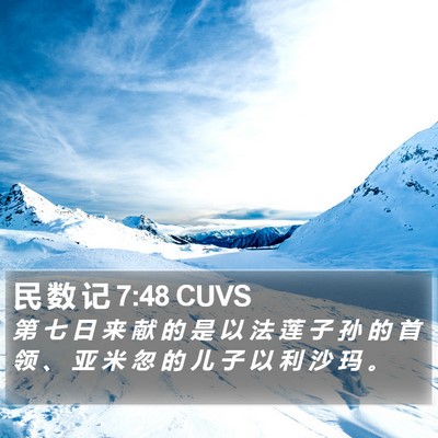 民 数 记 7:48 CUVS Bible Verse Image