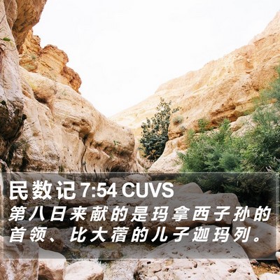 民 数 记 7:54 CUVS Bible Verse Image