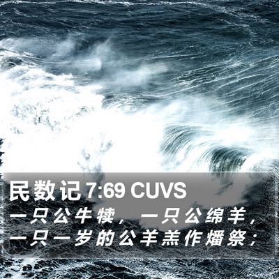 民 数 记 7:69 CUVS Bible Verse Image