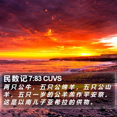 民 数 记 7:83 CUVS Bible Verse Image