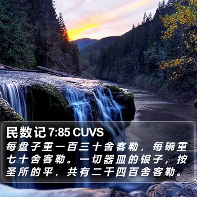 民 数 记 7:85 CUVS Bible Verse Image