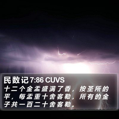 民 数 记 7:86 CUVS Bible Verse Image