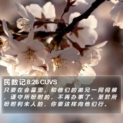民 数 记 8:26 CUVS Bible Verse Image