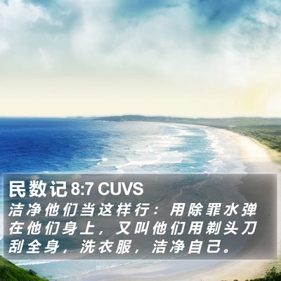 民 数 记 8:7 CUVS Bible Verse Image