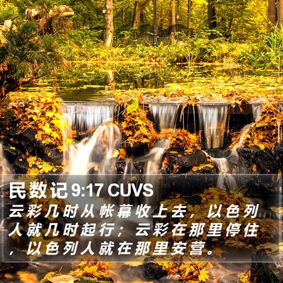 民 数 记 9:17 CUVS Bible Verse Image