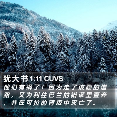 犹 大 书 1:11 CUVS Bible Verse Image