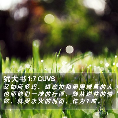 犹 大 书 1:7 CUVS Bible Verse Image